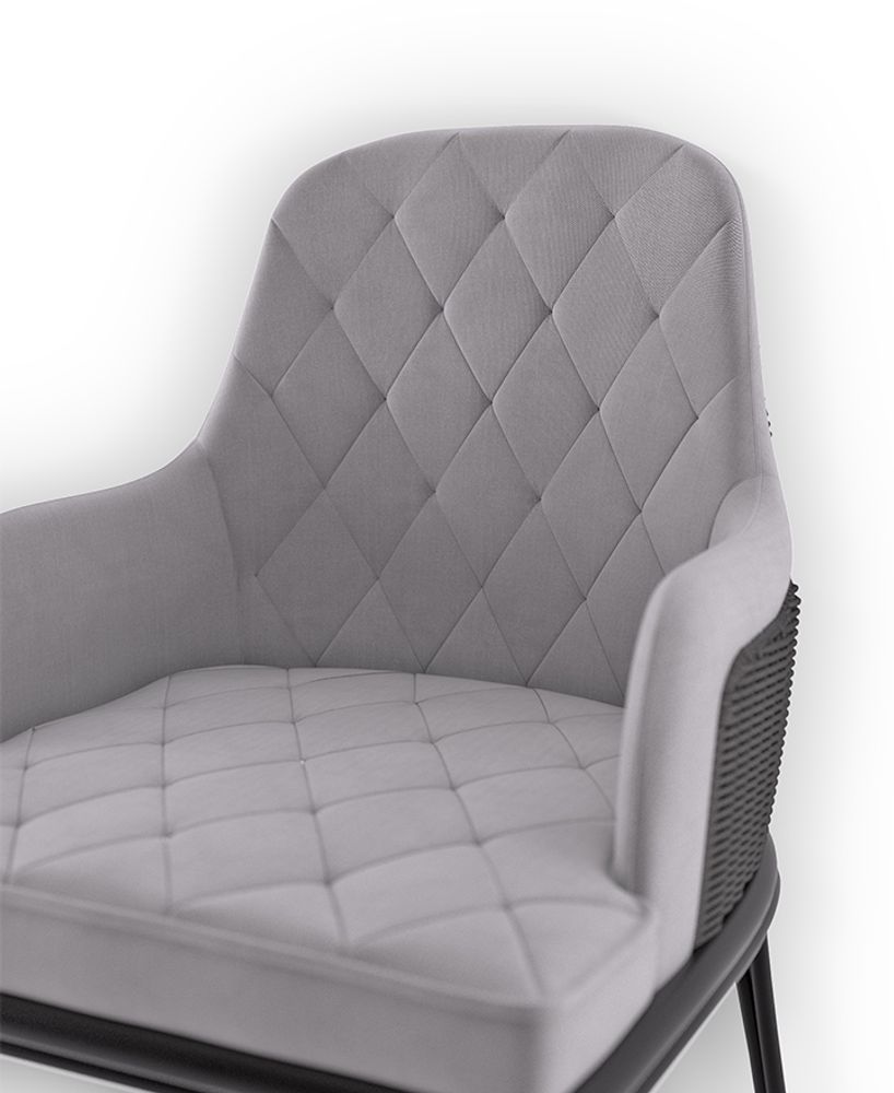 Chaises de jardin - CHAISE DE SALLE À MANGER GRIS CHARLA - LUXXU