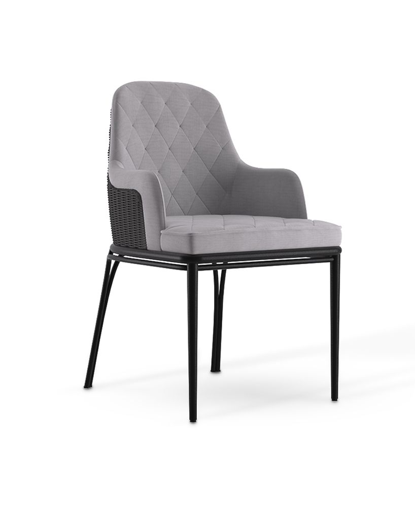 Chaises de jardin - CHAISE DE SALLE À MANGER GRIS CHARLA - LUXXU