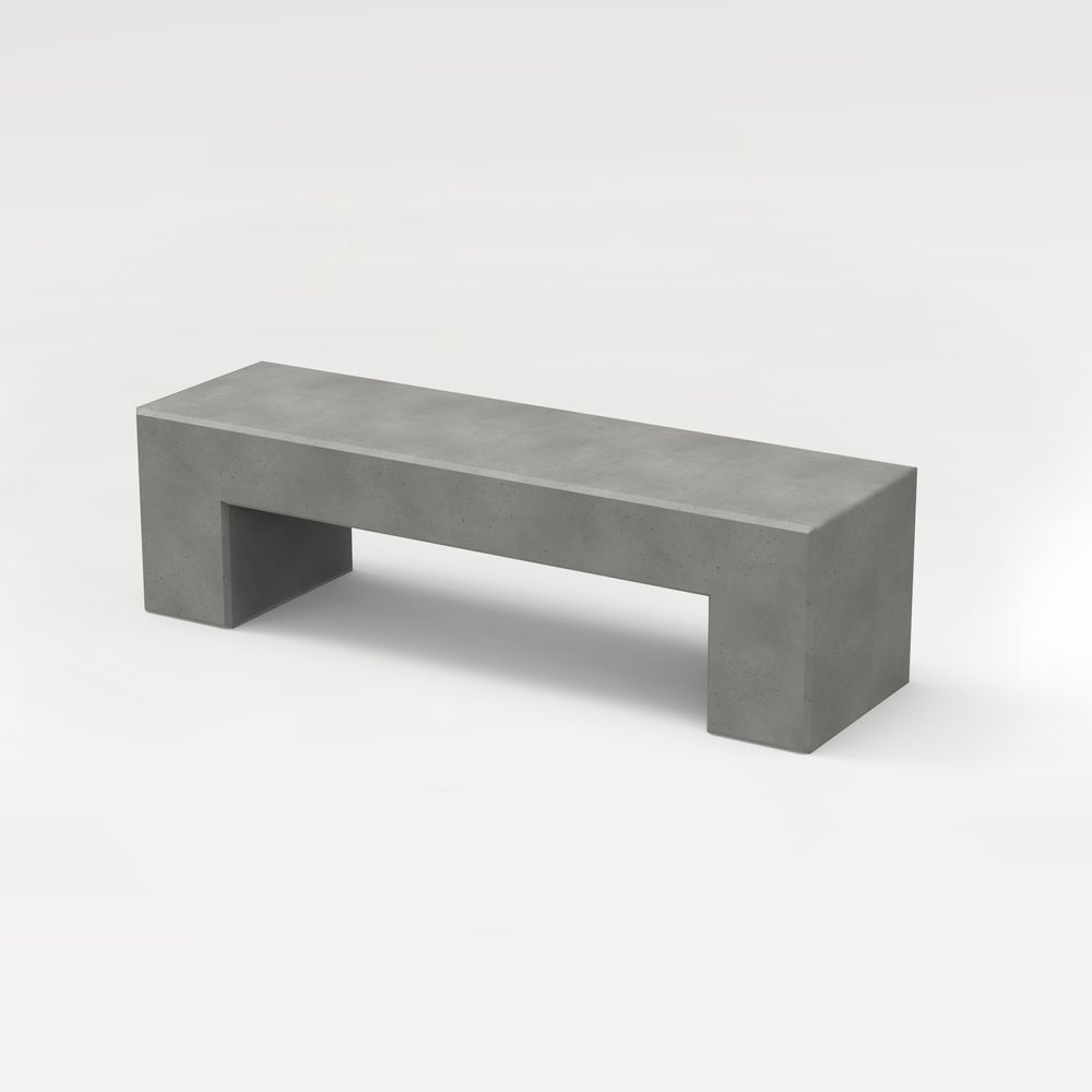 Banquettes pour collectivités - ANGULUS SEDES PONTIS Banc de jardin en béton, En forme de U avec revêtement / dossier en bois en option - CO33 EXKLUSIVE BETONMÖBEL