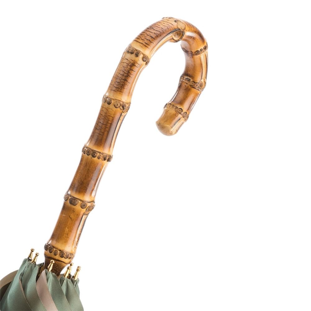 Shelves - LEOPARD UMBRELLA WITH WONDERFUL INTERIOR AND BAMBOO HANDLE, DOUBLE CLOTH - PASOTTI