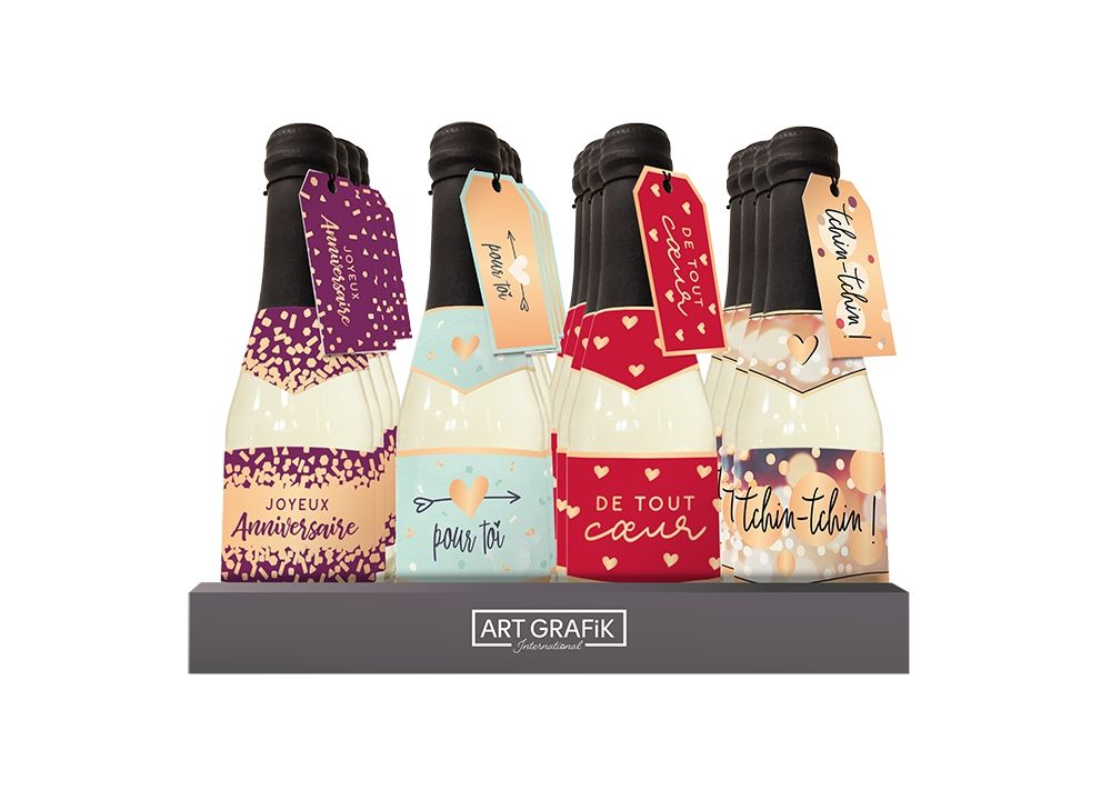 Delicatessen - Sparkling Berry Wine Display in Bottles 0.2l 4 Cases x 4 Pieces Assortment Included - ART GRAFIK INTERNATIONAL