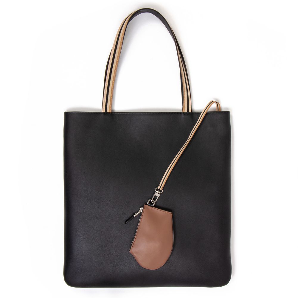 Bags and totes - Tote Medium Black Leather - Unisex leather tote bag - MLS-MARIELAURENCESTEVIGNY