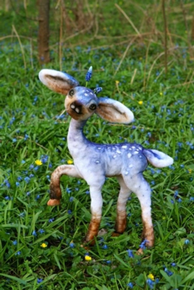 Christmas garlands and baubles - Fantastic Muscari fawn Easter Deer. window display - KATERINA MAKOGON