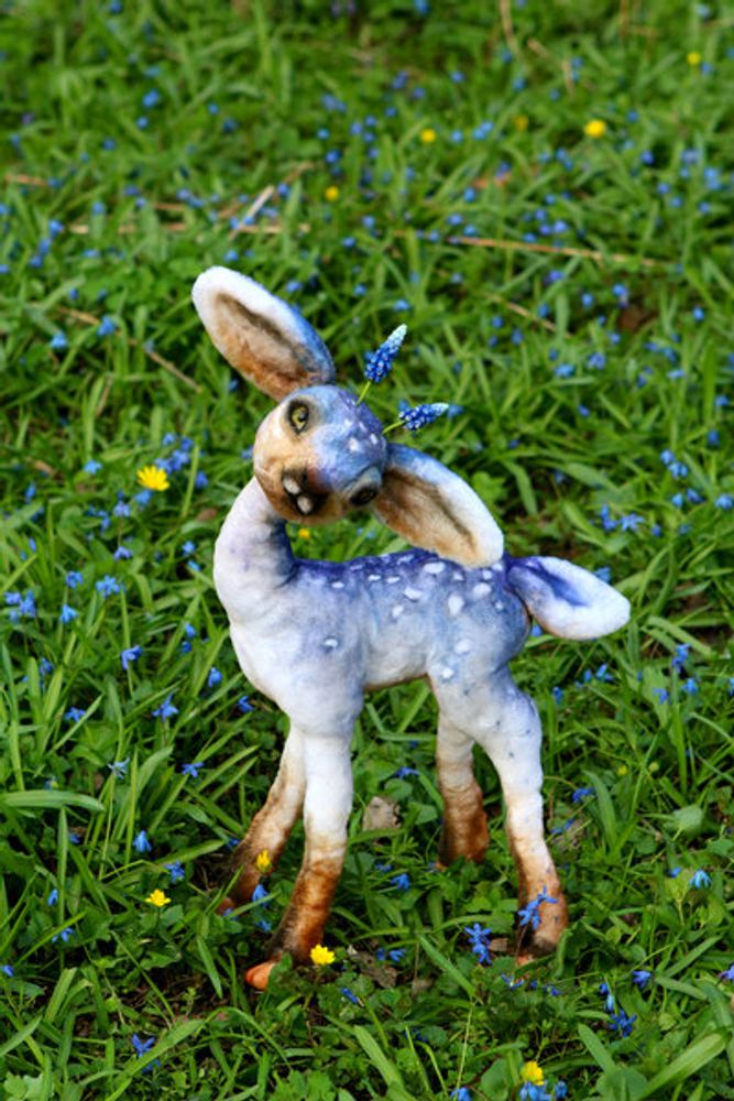 Christmas garlands and baubles - Fantastic Muscari fawn Easter Deer. window display - KATERINA MAKOGON
