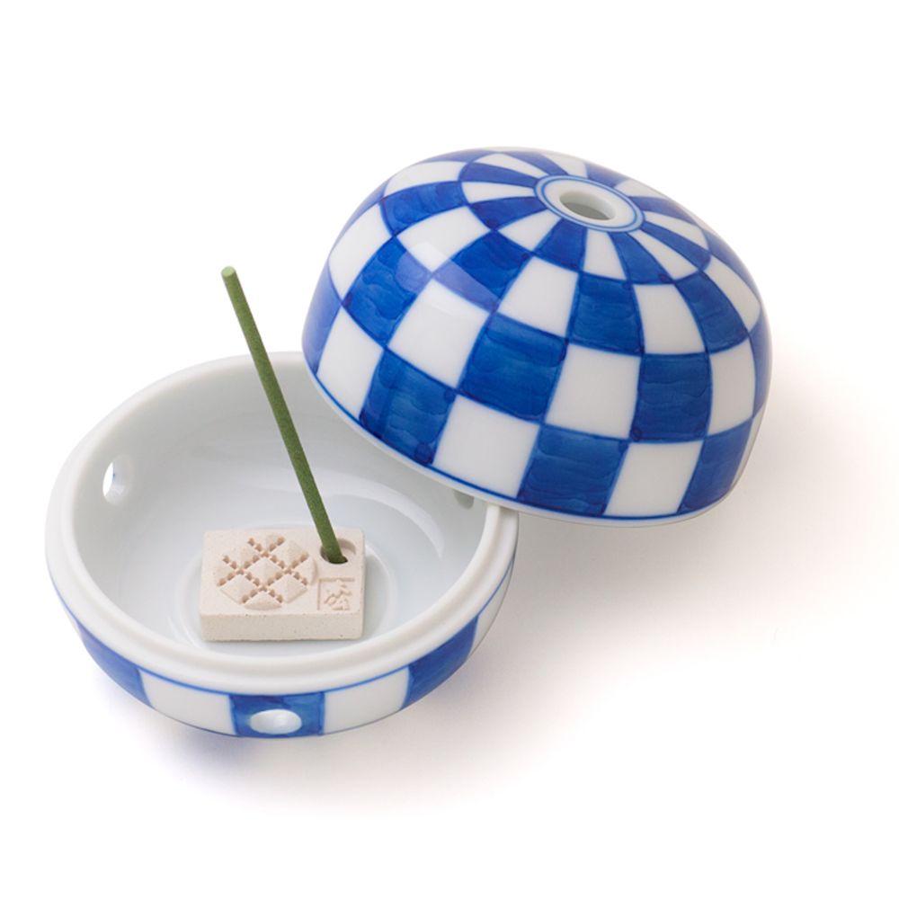 Trays - Incense Burner Miyuki Ichimatsu/Checker - SHOYEIDO INCENSE CO.