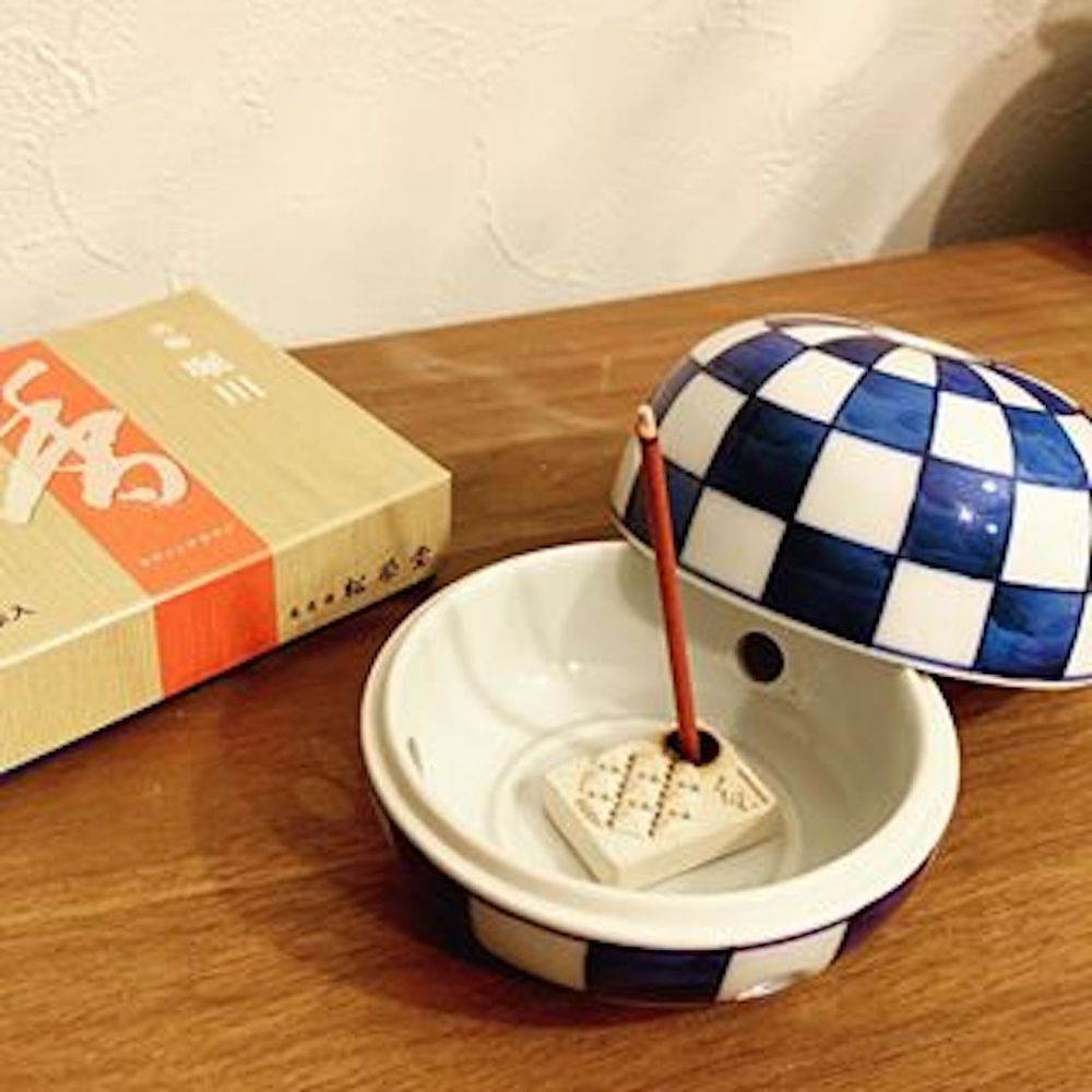 Trays - Incense Burner Miyuki Ichimatsu/Checker - SHOYEIDO INCENSE CO.