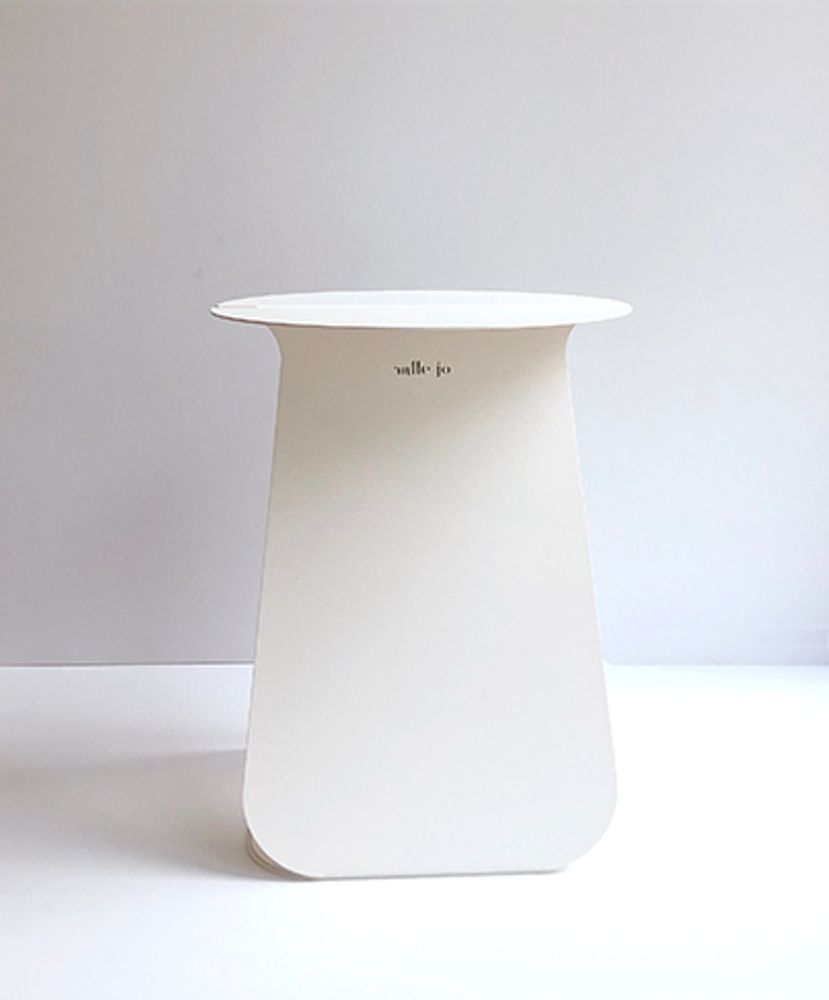 Tables basses - Table d'appoint ronde symétrique YOUMY - Blanc poudré - MADEMOISELLE JO