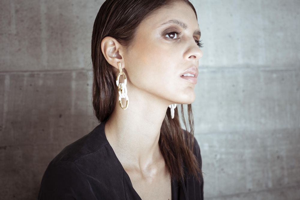 Jewelry - Chains earrings 4 links - CHRISTINE'S - HANDMADE DESIGNERS ACCESSORIES
