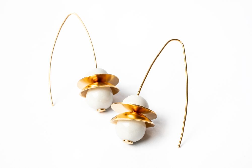 Jewelry - Demi Spheres Earrings - CHRISTINE'S - HANDMADE DESIGNERS ACCESSORIES