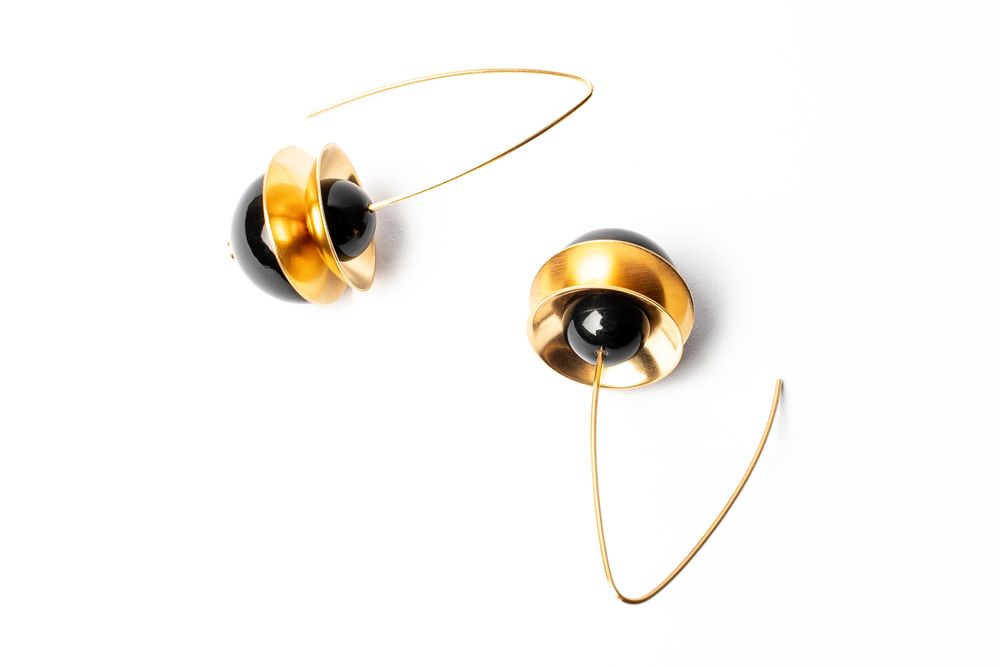Jewelry - Demi Spheres Earrings - CHRISTINE'S - HANDMADE DESIGNERS ACCESSORIES