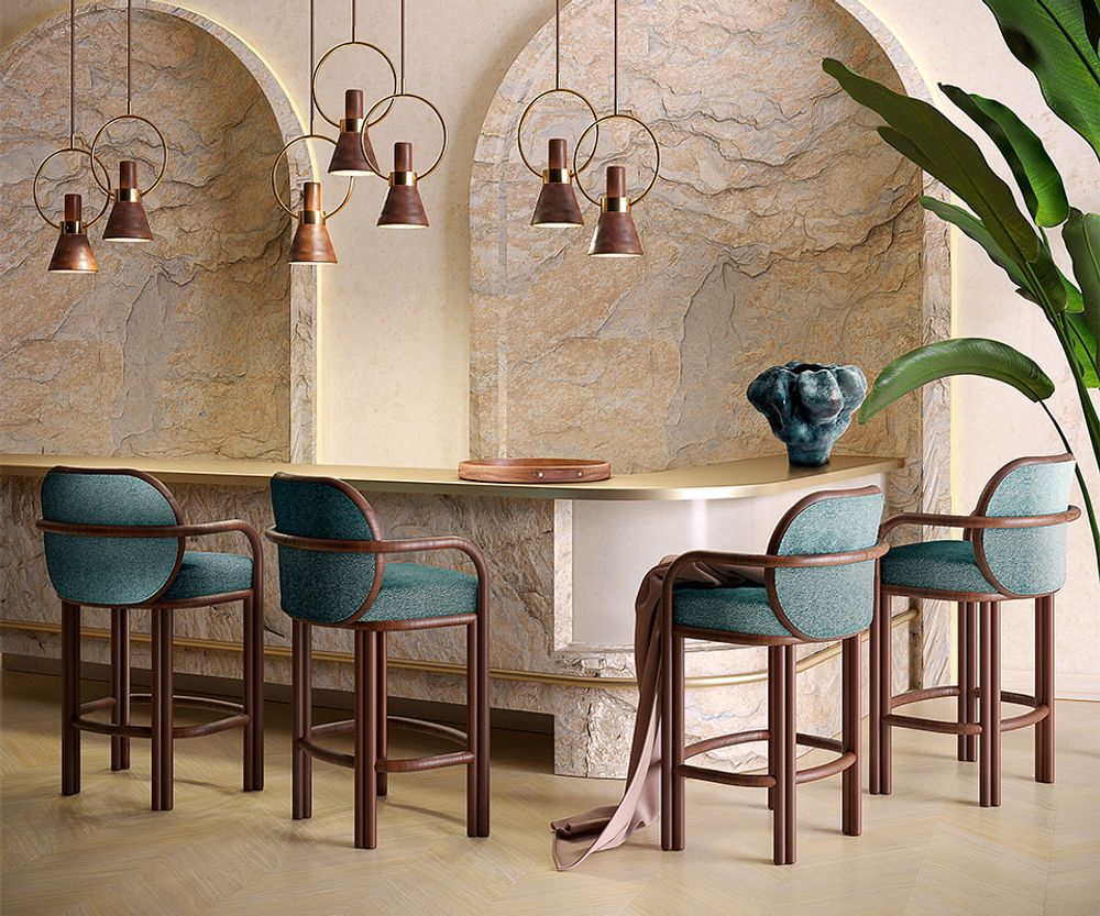 Chairs - James Bar Chair - WOOD TAILORS CLUB