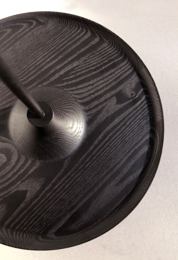 Shelves - Spinning top shelf TOUPY 44 cm - Black stained ashwood - MADEMOISELLE JO