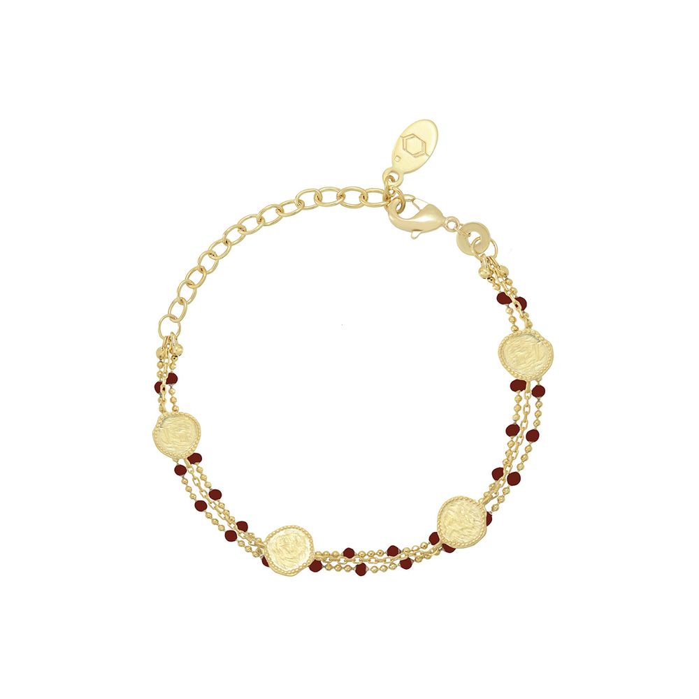 Bijoux - Bracelet OLYMPE Email rouge - COLLECTION CONSTANCE