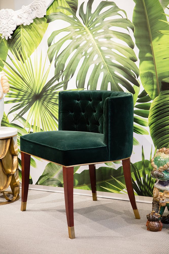 Chaises pour collectivités - BOURBON Fauteuil de salle à manger classique Bleu - Couleur Pantone de l'année 2020 - BRABBU DESIGN FORCES