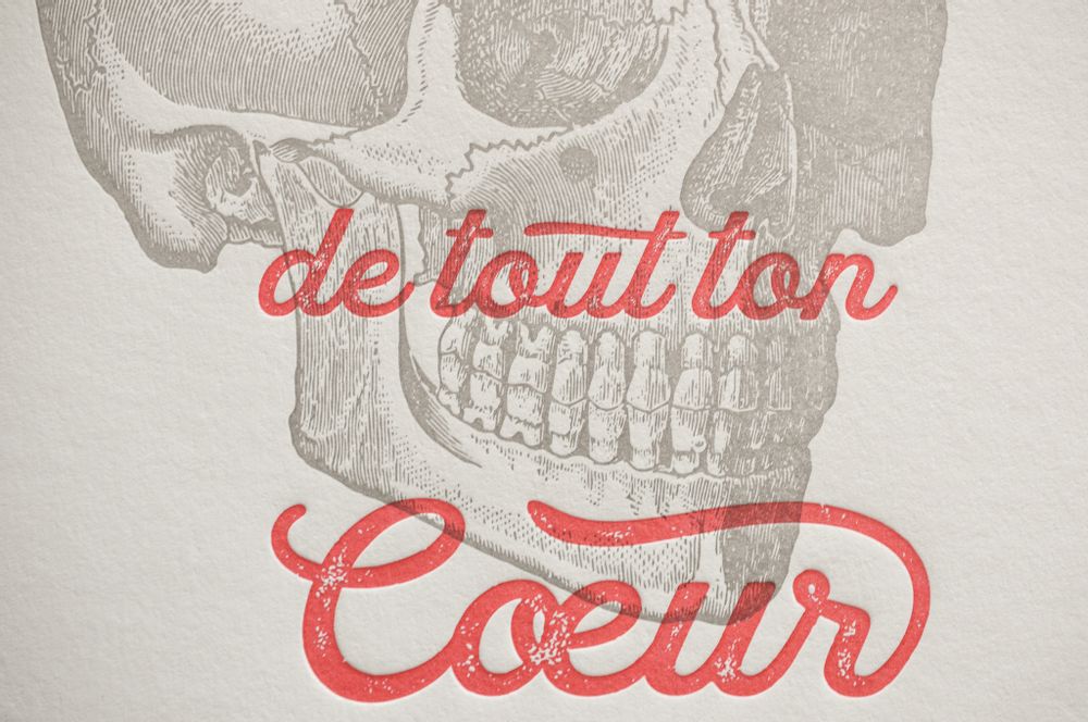 Affiches - Tirage d'Art Ris de tout ton Coeur - L'ATELIER LETTERPRESS