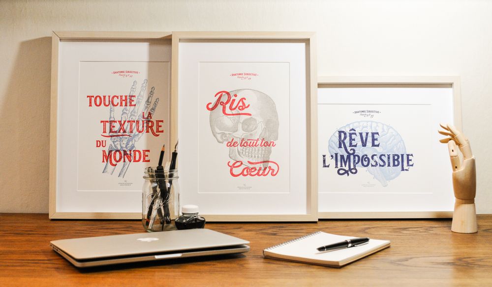 Affiches - Tirage d'Art Ris de tout ton Coeur - L'ATELIER LETTERPRESS