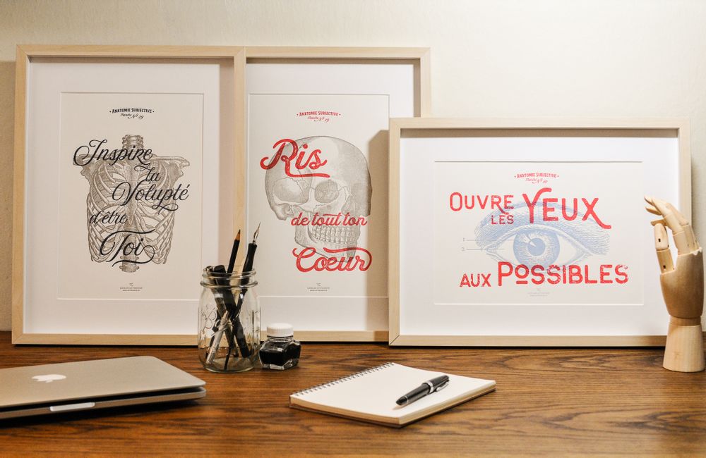 Affiches - Tirage d'Art Ris de tout ton Coeur - L'ATELIER LETTERPRESS