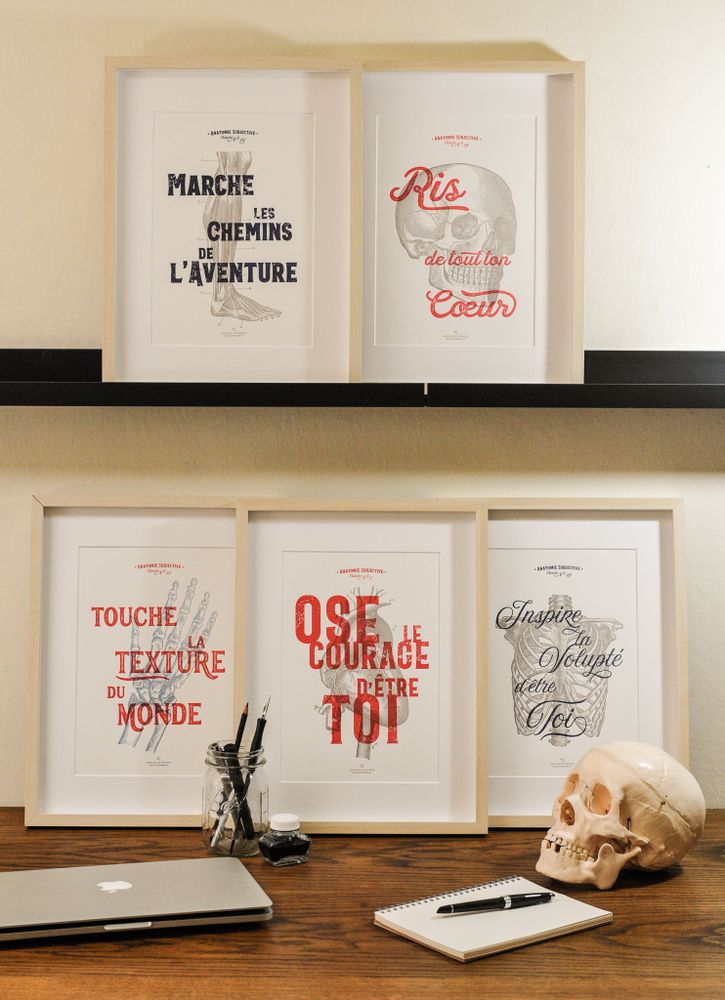 Affiches - Tirage d'Art Ris de tout ton Coeur - L'ATELIER LETTERPRESS