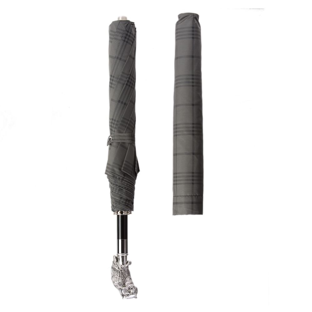 Objets de décoration - PARAPLUIE PLIANT CHOUETTE ARGENT - PASOTTI