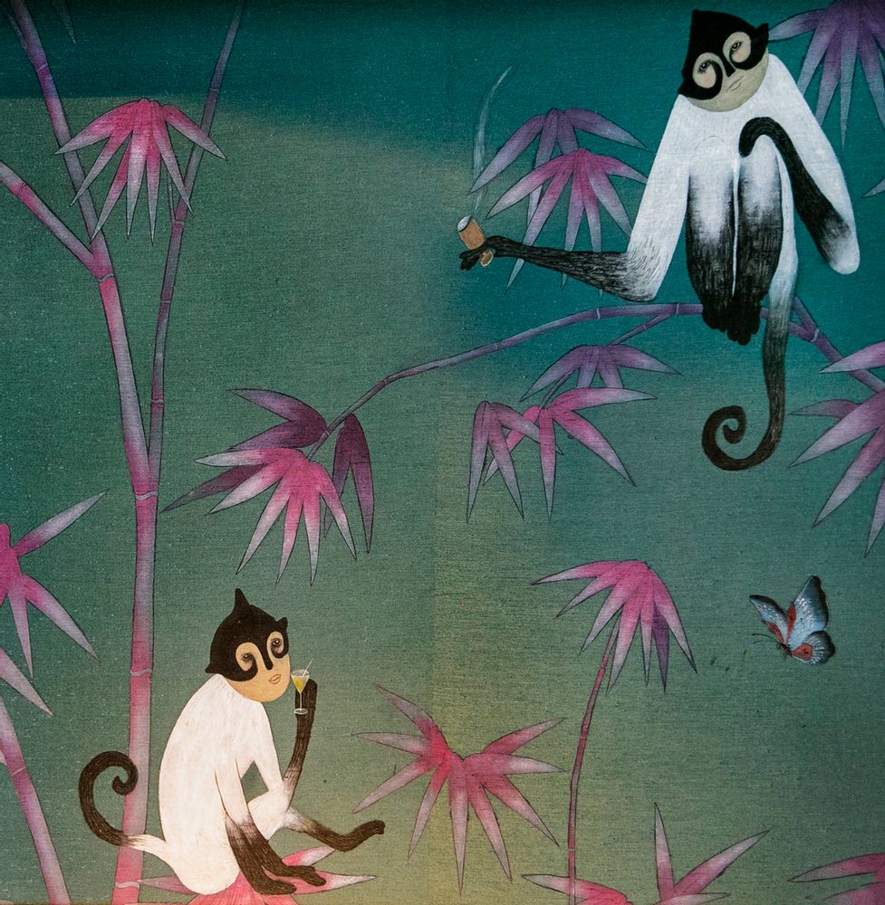 Other wall decoration - Treillage Bamboo Jungle wallpaper - LALA CURIO LIMITED