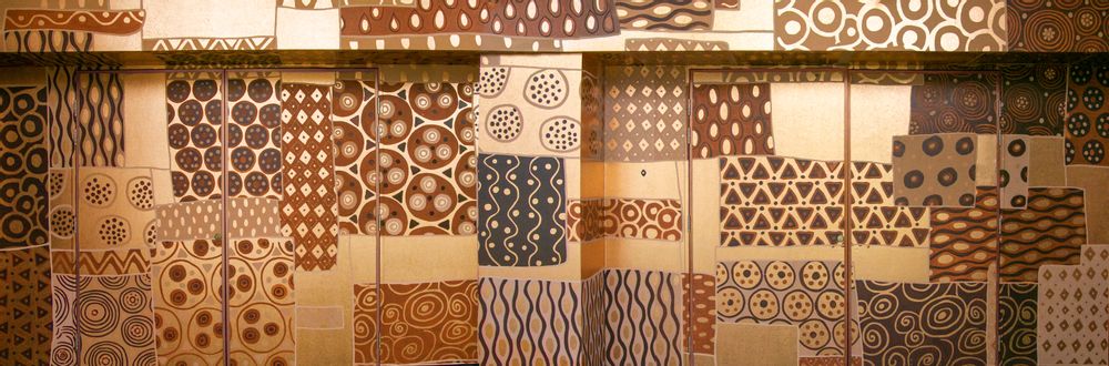 Other wall decoration - Aboriginal Patchwork Wallpaper - LALA CURIO LIMITED