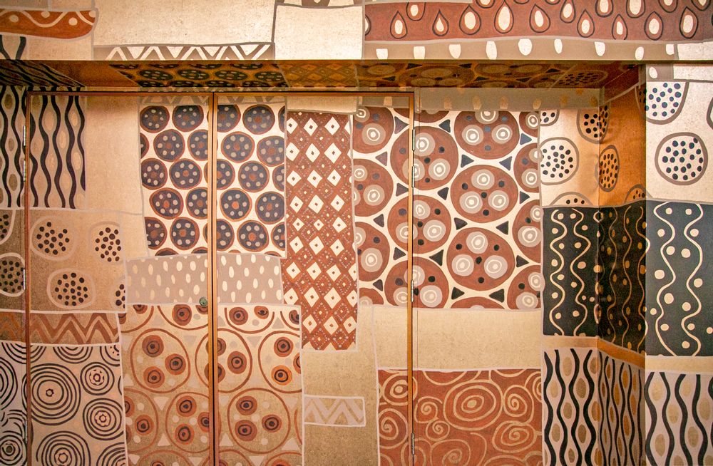 Other wall decoration - Aboriginal Patchwork Wallpaper - LALA CURIO LIMITED