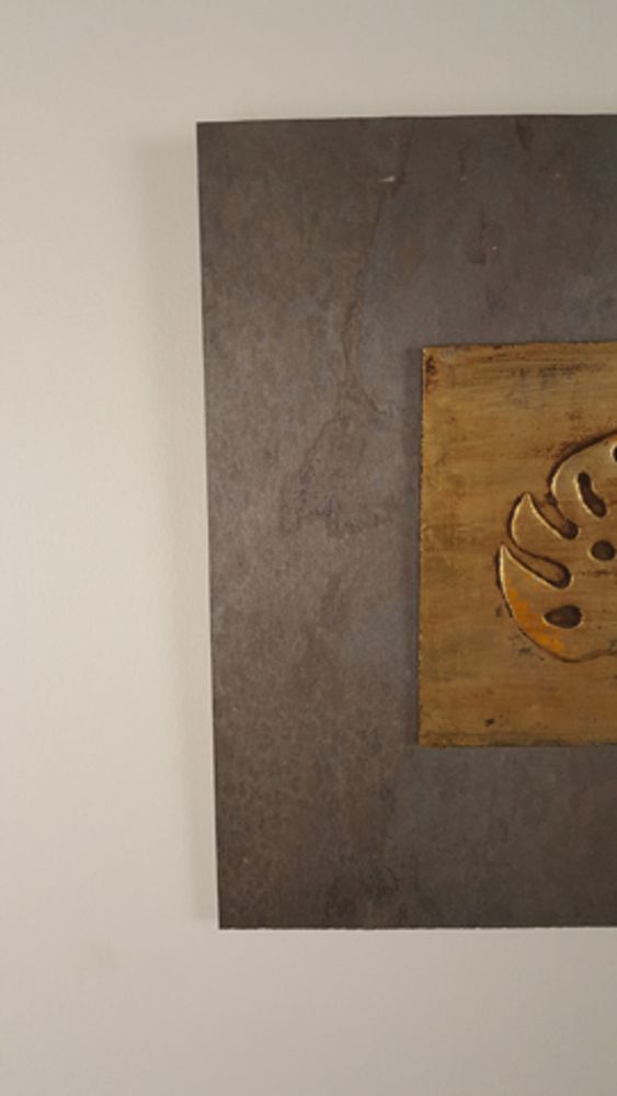 Autres décorations murales - Art mural inspiré de la nature et respectueux de l'environnement. Sujet : Feuille de Monstera en finition or antique - VEN AESTHETIC CREATIONS