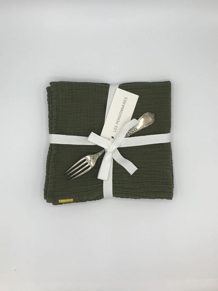 Table linen - Cotton Double Gauze Napkins (Set of 2) - LES PENSIONNAIRES