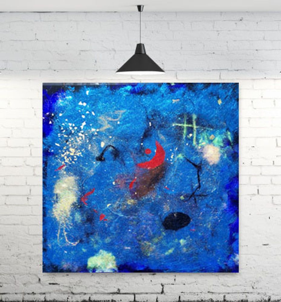 Verre d'art - Tableau Nuit Etoilée - GLASS & ART BY F