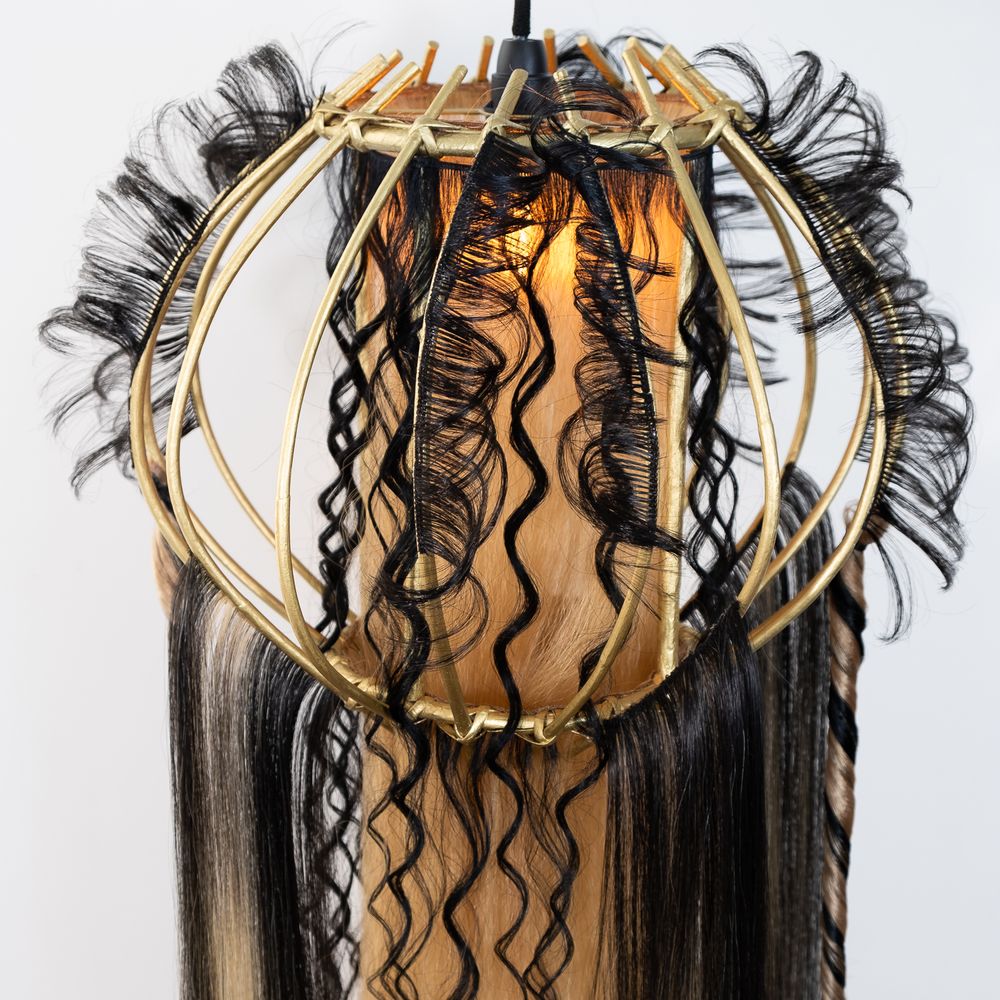 Decorative objects - QUEEN CREOLE suspended lamp - MICKI CHOMICKI HAIR BRUT