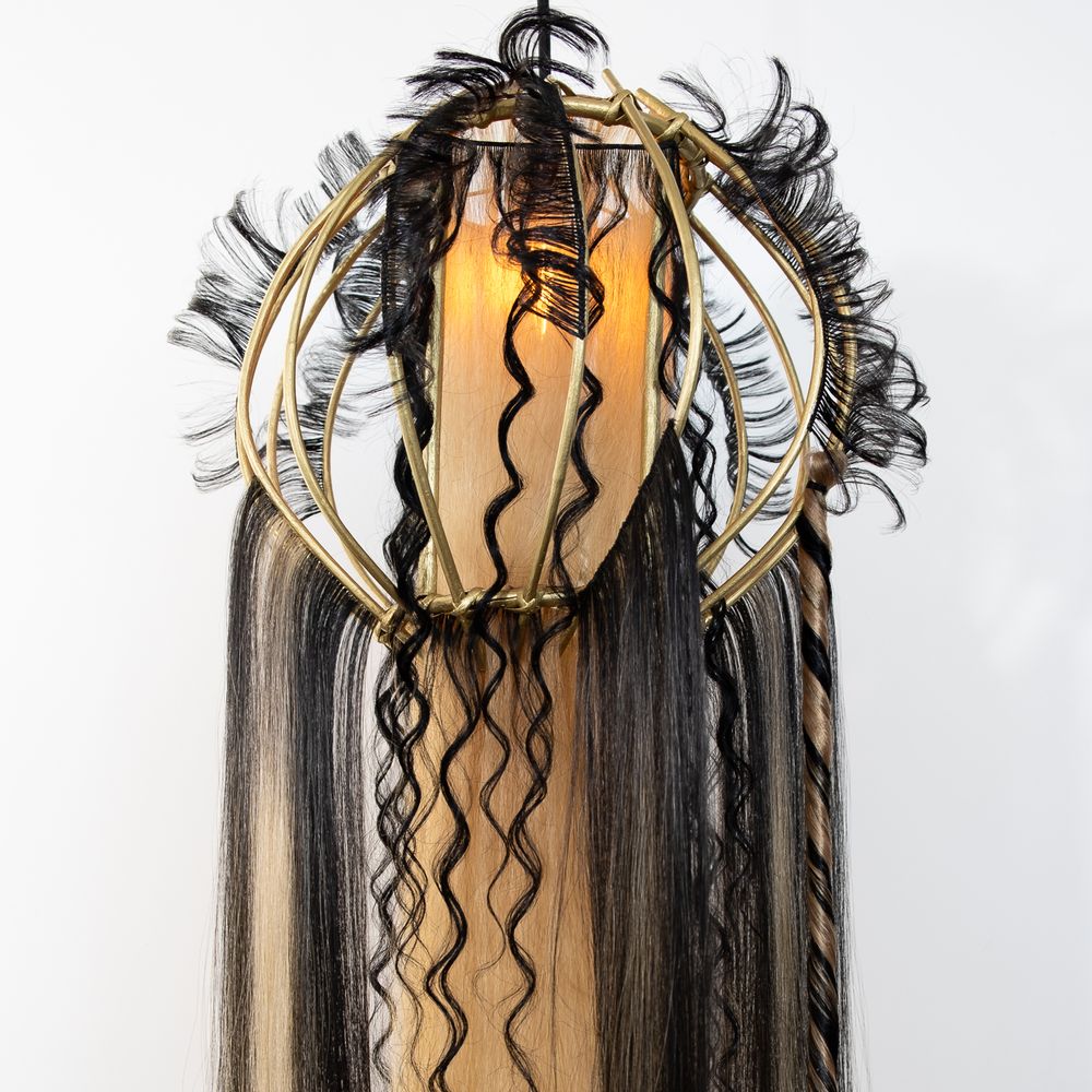 Decorative objects - QUEEN CREOLE suspended lamp - MICKI CHOMICKI HAIR BRUT