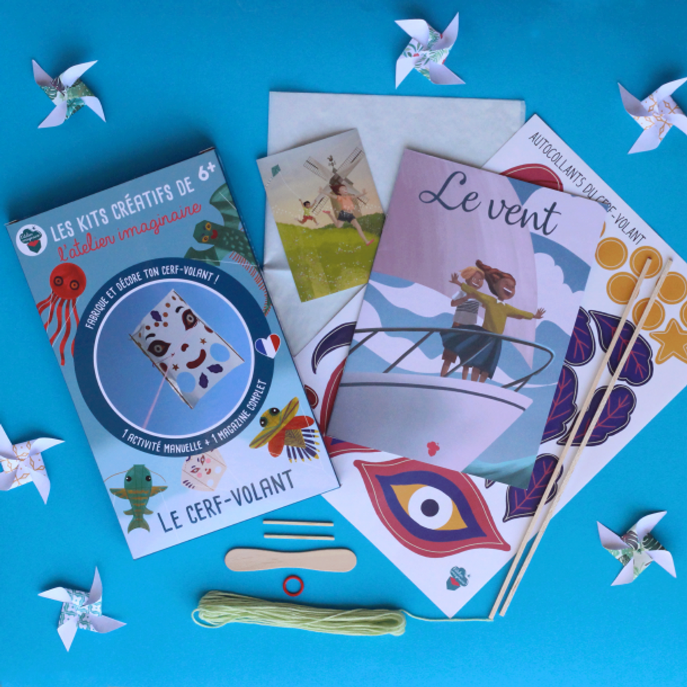 Cadeaux - Kit de loisirs créatifs et éducatif « Cerf-Volant» - Jouets DIY enfant - L'ATELIER IMAGINAIRE