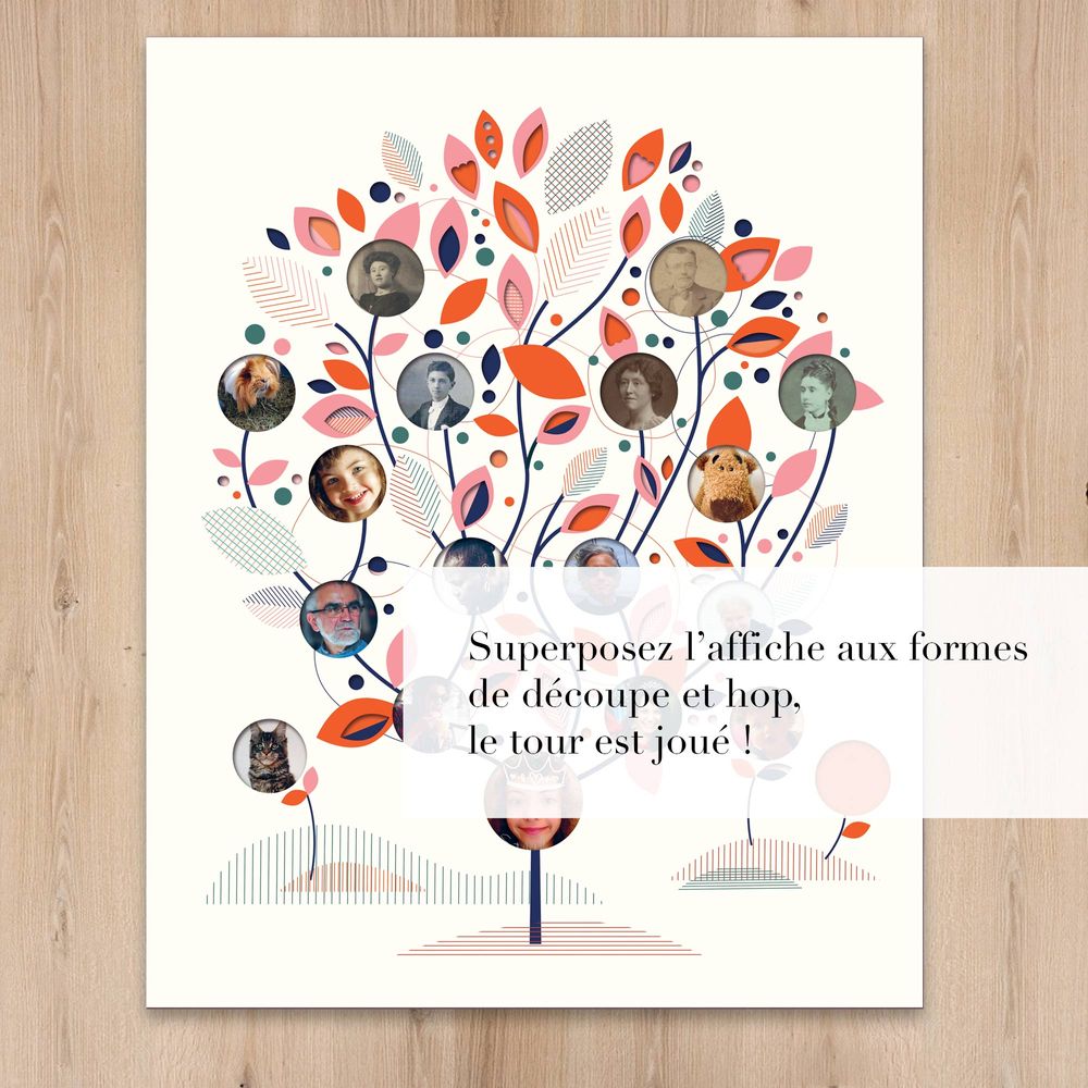 Autres décorations murales - Affiche L'Arbre généalogique personnalisable - PAPPUS ÉDITIONS