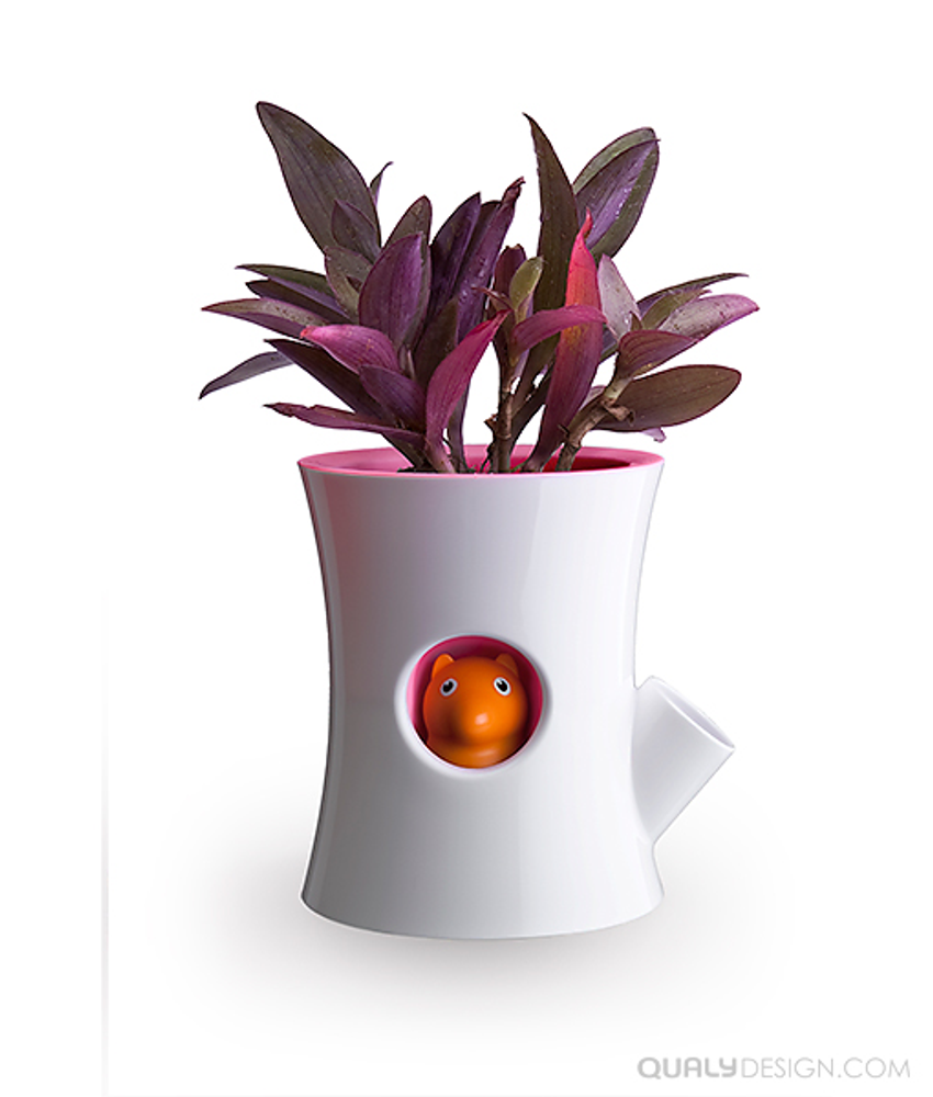 Aménagements pour bureau - Hill Pot : pot de plantes auto-arrosage en plastique recyclé pour jardin intérieur et extérieur - QUALY DESIGN OFFICIAL