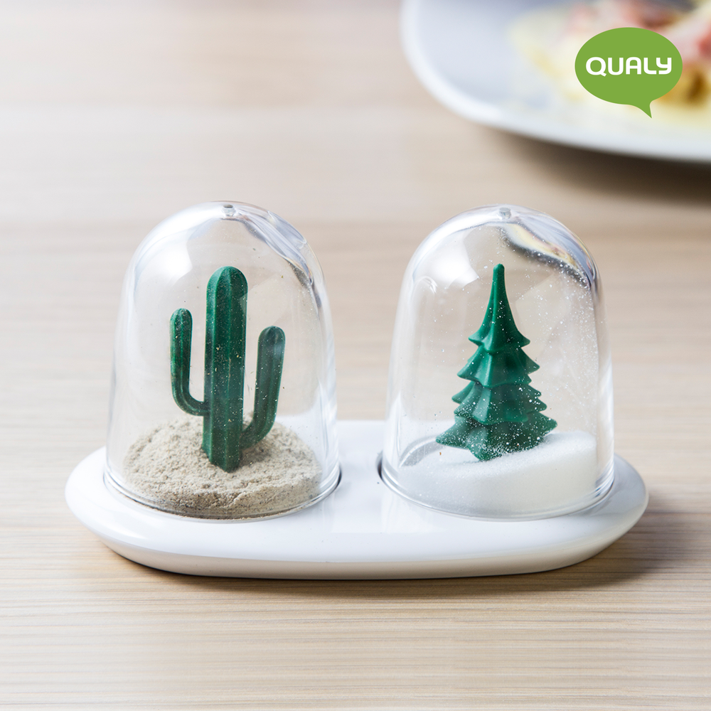 Caskets and boxes - Coral Salt and Pepper Shaker - Ocean Kitchen Collection: Eco-Friendly Materials 100% recyclable - QUALY DESIGN OFFICIAL
