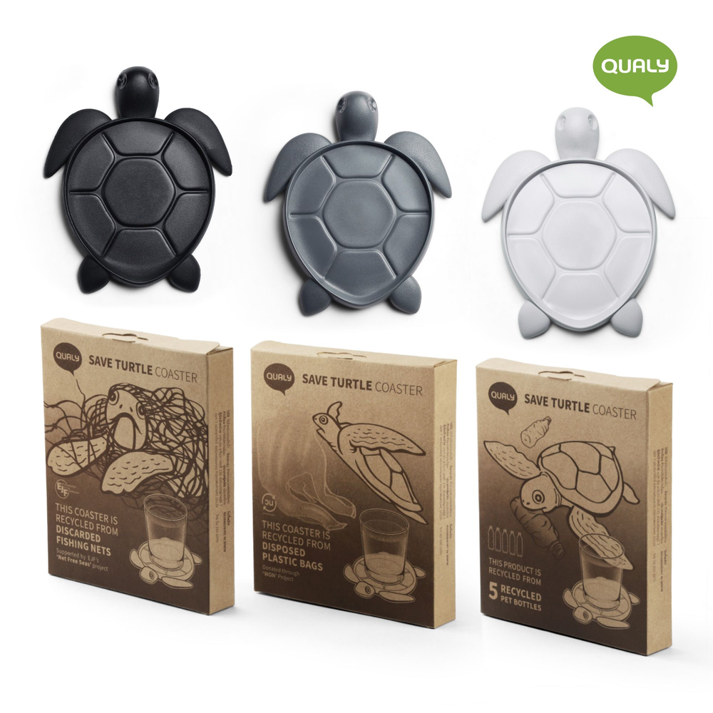 Kitchens furniture - Save The Turtle Coaster : Made from Recycled Plastic |Eco-Friendly Materials : Ocean Kitchen Collection : 100% recyclable - QUALY DESIGN OFFICIAL