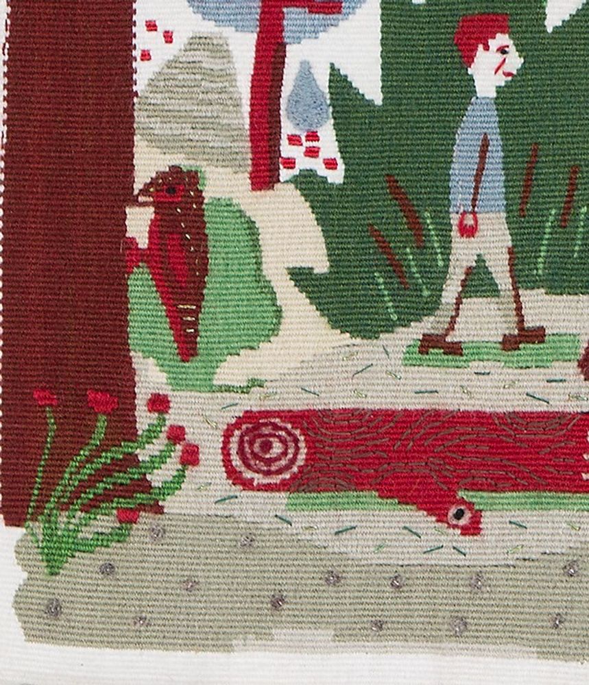 Other wall decoration - Tapisserie d'Aubusson "En Forêt" tissée main en laine - ATELIER CC BRINDELAINE
