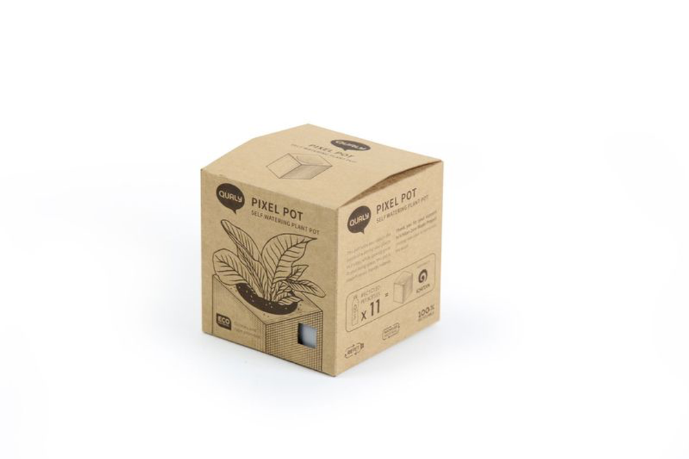 Mobilier et rangements pour bureau - Pixel Pot : pot de plantes auto-arrosage en plastique recyclé pour jardin intérieur et extérieur Équipement de bureau conteneur - QUALY DESIGN OFFICIAL