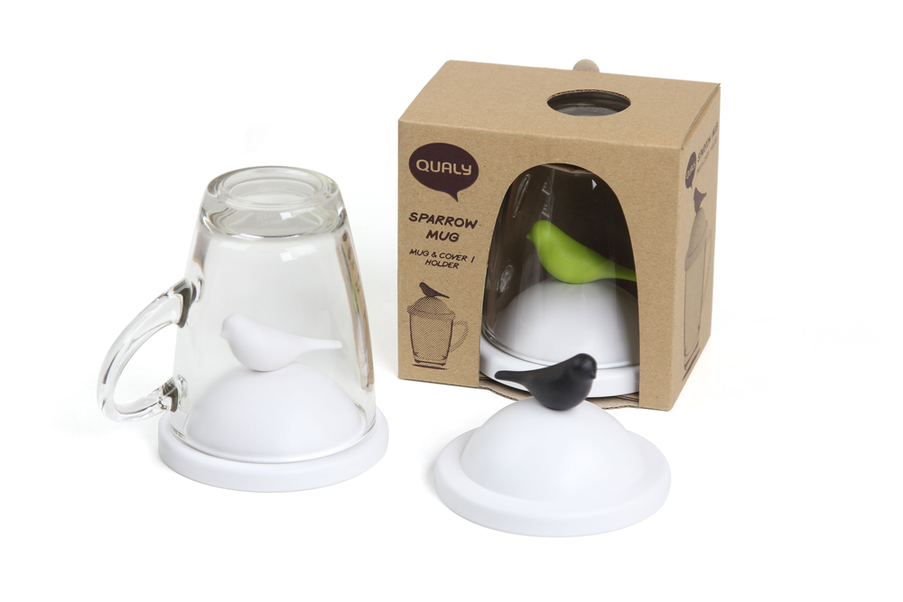 Sets de bureaux  - Mugue/Moineau en verre - Ustensiles de cuisine : verre de fête, théière et cafetière 100% recyclable - QUALY DESIGN OFFICIAL