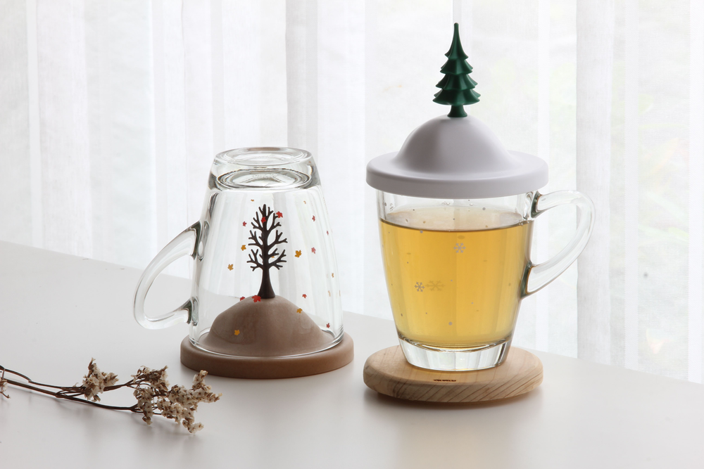 Sets de bureaux  - Mugue/Moineau en verre - Ustensiles de cuisine : verre de fête, théière et cafetière 100% recyclable - QUALY DESIGN OFFICIAL