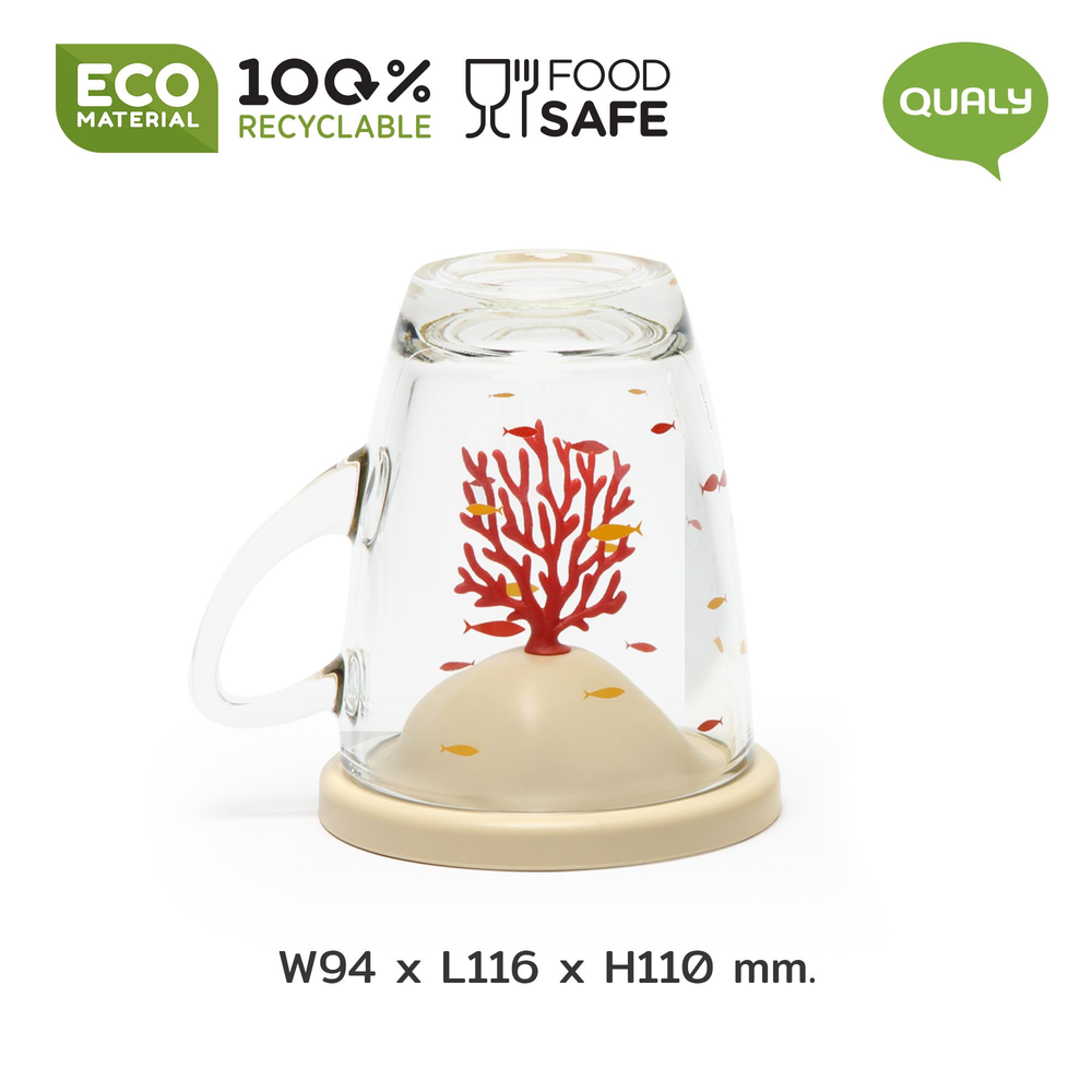 Sets de bureaux  - Mugue/Moineau en verre - Ustensiles de cuisine : verre de fête, théière et cafetière 100% recyclable - QUALY DESIGN OFFICIAL