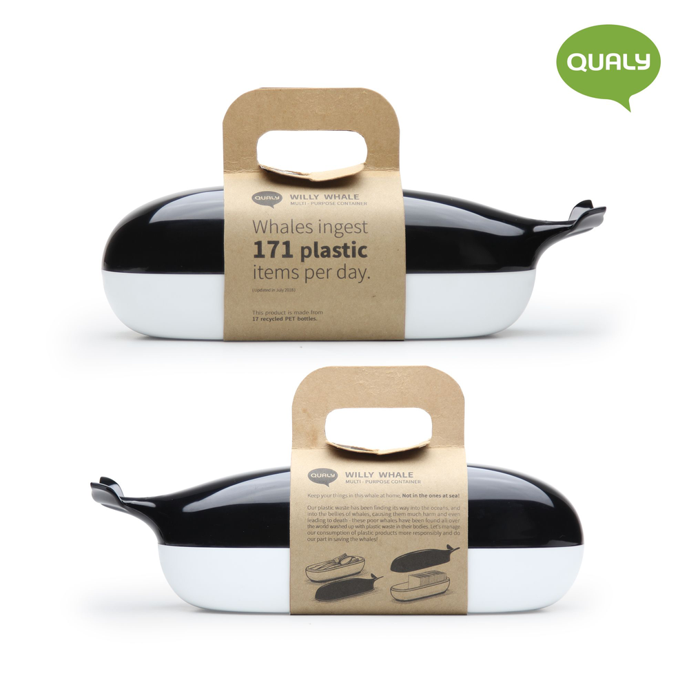 Stationery - Willy Whale Multiple Container : Iceberg Kitchen Collection: Eco-Friendly Materials 100% recyclable - QUALY DESIGN OFFICIAL