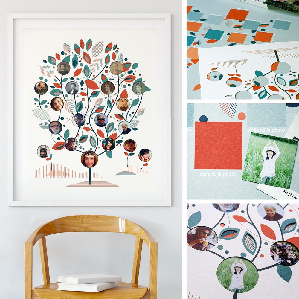 Autres décorations murales - Affiche L'Arbre généalogique personnalisable - PAPPUS ÉDITIONS