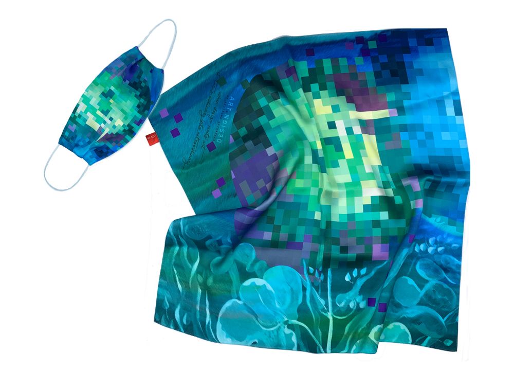 Scarves - Limited Edition Silk Scarves “Islands” (Art & Design by Kristina Gaidamaka) - UKRAINIAN DESIGN BRANDS