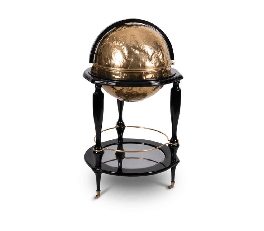 Unique pieces - EQUATOR GLOBE Gold Bar  - BOCA DO LOBO