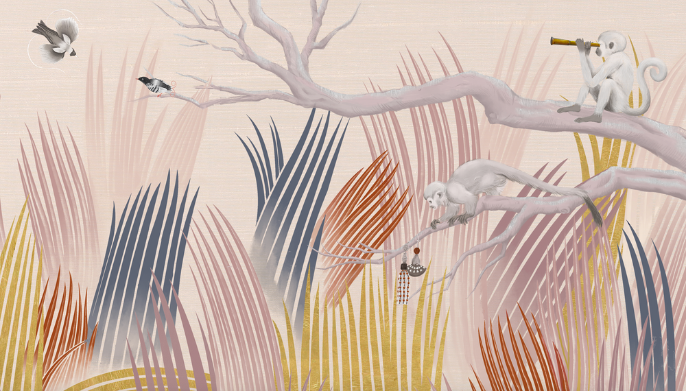 Autres décorations murales - Fond d'écran Jungle Safari - LALA CURIO LIMITED