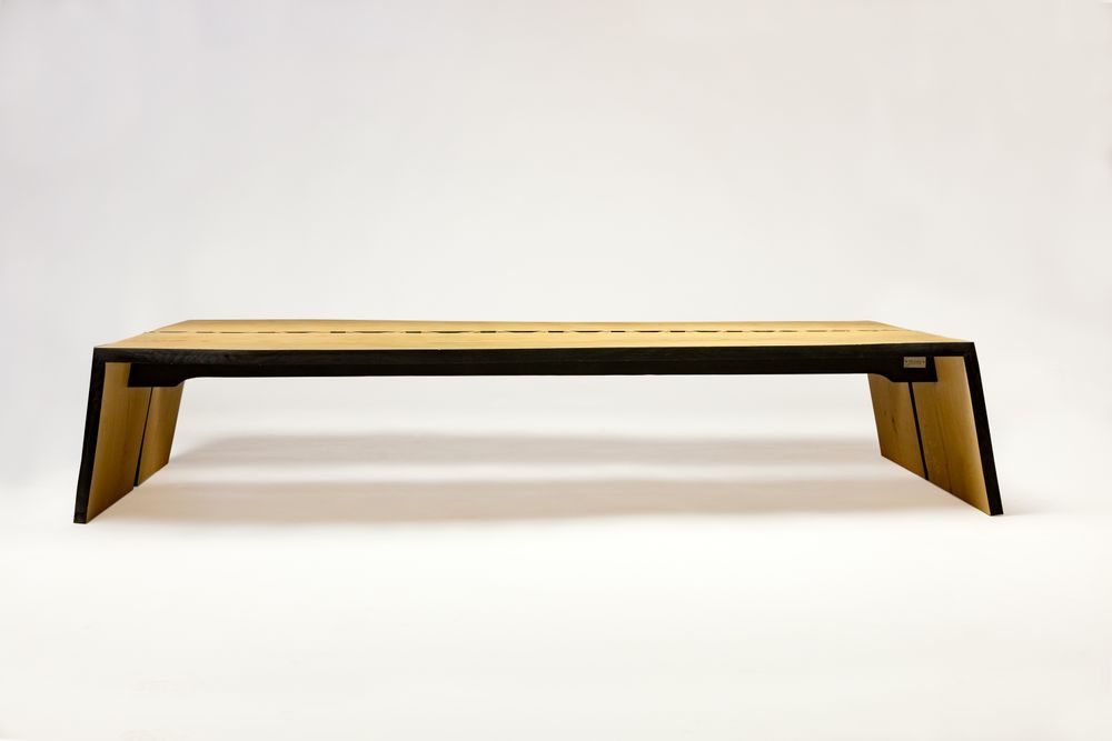 Tables basses - Table basse avec couture en hêtre - MR LOUIS