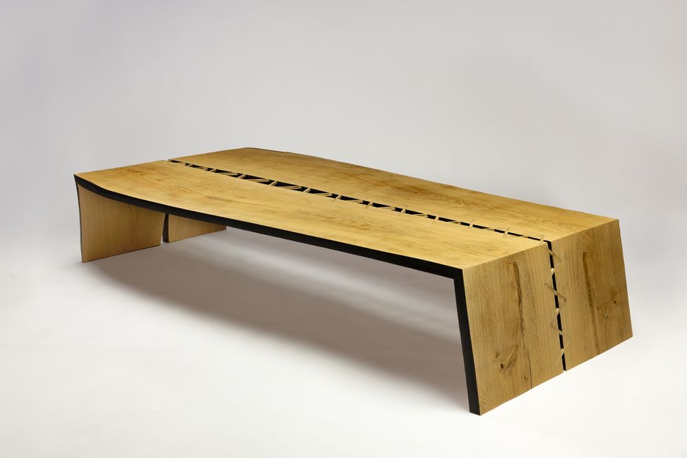Tables basses - Table basse avec couture en hêtre - MR LOUIS