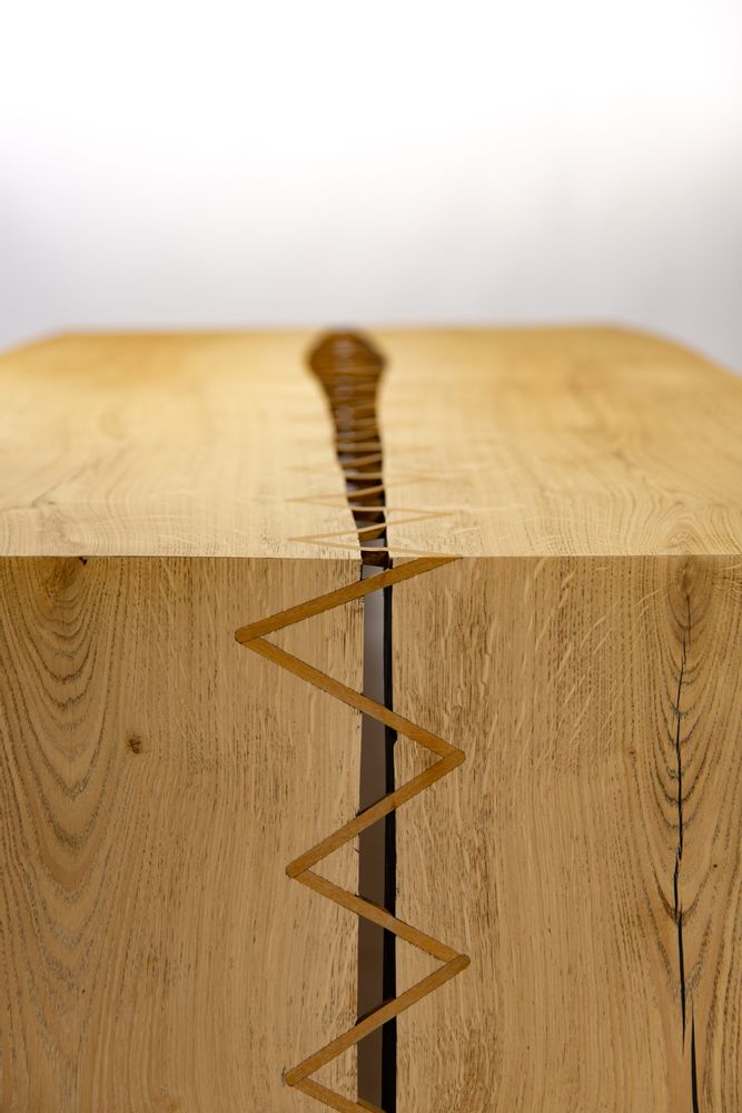 Design objects - Coffee table with stitching in itauba - MR LOUIS