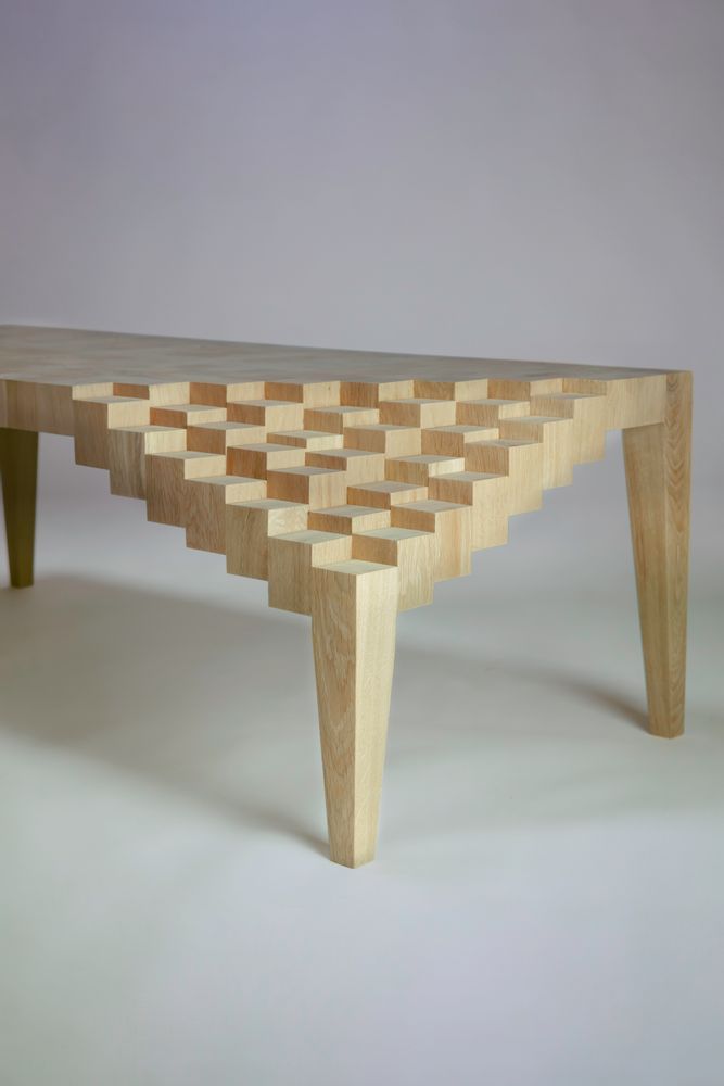 Coffee tables - Coffee table in solid oak of Burgundy I Utopia des Perfections 4 - MR LOUIS